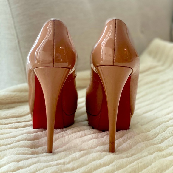 Christian Louboutin Womens Nude Lady Peep 150 - Picture 3 of 5